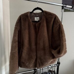 Jason Wu Chocolate Faux Fur Coat